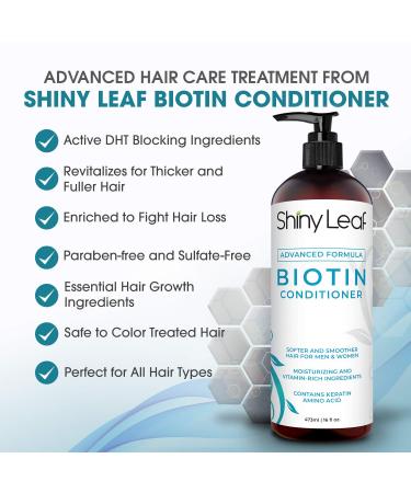 Biotin Conditioner for Natural Hair - Sulfate-Free, Paraben-Free, Anti-Hair Loss Formula - Promotes Hair Growth, Moisturizing for Thicker & Fuller Hair - 16 oz - Buy Online on GoSupps.com