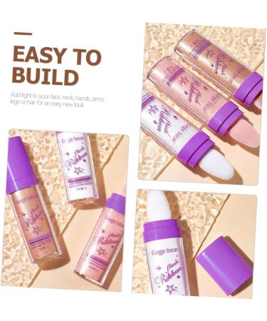 POPETPOP 3pcs Highlight Pat Powder Face Powder Loose Glitter Makeup Glitter for Hair and Body Brighten Voss 13.5x3.3cm Assorted Color - Buy Online on GoSupps.com