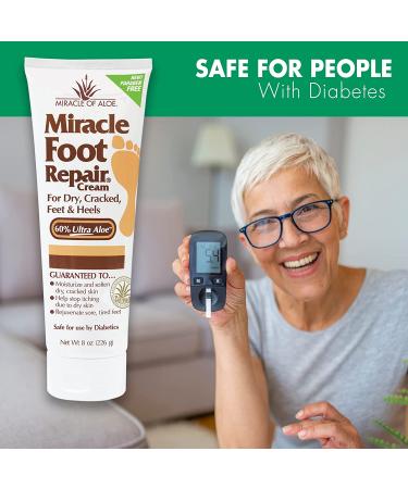 Miracle Foot Repair Cream - Fast Relief for Dry, Cracked, Itchy Feet and Heels | Moisturizes, Softens, Restores Comfort | Stops Nasty Odor - 8 oz (1 Pack) - Buy Online on GoSupps.com