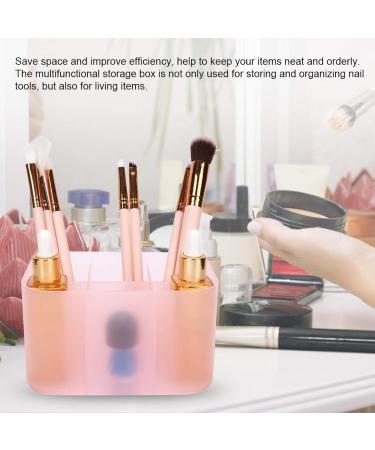 6 Grid Dust Brush Storage Box - Heavy Duty Multifunction Nail Tool Organizer for Home (Pink) | International Shipping - Buy Online on GoSupps.com