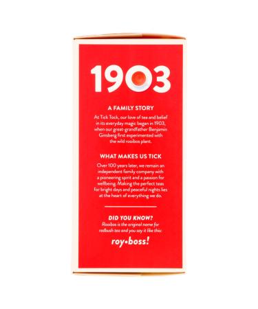 TICK TOCK TEAS Organic Rooibos Tea  Original  Naturally Caffeine Free Red Bush Herbal Tea  Rich in Anti-Oxidants  South African  Superfood    40 Count  Pack of 4 40 Count (Pack of 4) - Buy Online on GoSupps.com
