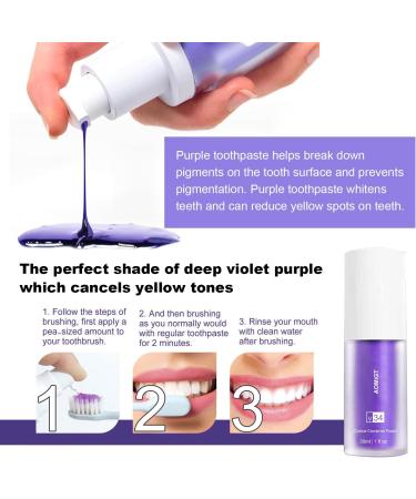 Teeth Whitening Toothpaste | Purple Toothpaste for White Teeth & Stain Removal - Shop Now! - Buy Online on GoSupps.com