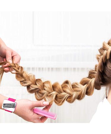 3-Piece Magnetic Wrist Sewing Pincushion & 6-Piece Stainless Steel Rat Tail Comb Set - Black Purple Rose Red - Buy Online on GoSupps.com