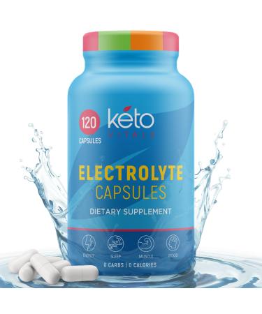 Keto Vitals Electrolyte Capsules | The Original Keto Electrolyte Pills Supplement | Salt Electrolyte Tablets for Hydration | Calorie-Free | Carb-Free KetoVitals Electrolyte Capsules