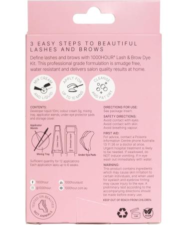 1000 Hour Eyelash & Brow Dye/Tint Kit Permanent Mascara (Dark Brown) - Buy Online on GoSupps.com