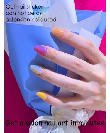 TrueShei 20PC Rainbow UV Gel Nail Foils | Self-Adhesive Gel Stickers & Gellack Wraps | Vibrant Nail Art for Stunning Manicures - Buy Online on GoSupps.com