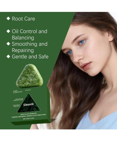  ZLHHRZJX Nature Triangle Shampoo Bar: Strengthens and smoothes hair. Natural vegetable soap. Firm shampoo and conditioner for all hair types. Suitable for men and women. (3 pieces) - Buy Online on GoSupps.com