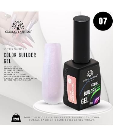 Global Fashion DIY Color Builder Gel | All-in-One Gel Polish & Nail Strengthener - Color 07 (12ml) - Shop Internationally - Buy Online on GoSupps.com