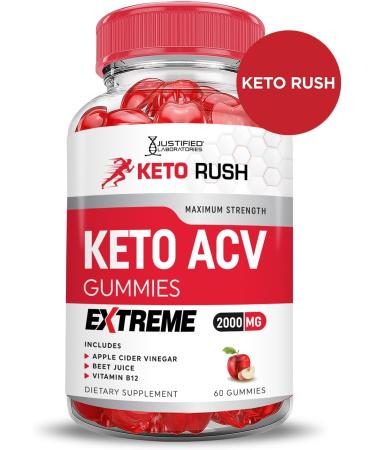 Buy 3 Pack Keto Rush ACV Gummies - 2000MG Apple Cider Vinegar with Pomegranate & Beet Juice - Vegan Non-GMO 180 Gummies for Optimal Keto Support - Buy Online on GoSupps.com