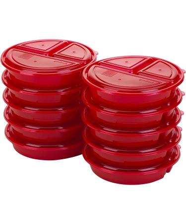 GoodCook BPA-Free Plastic Stackable Microwave-Safe Plates White (Pack of 4)