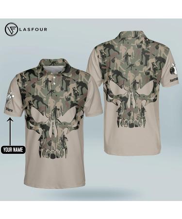 LASFOUR Custom Skull Bowling Shirt for Men - Short Sleeve Bowling Jersey for Men Style2 - Buy Online on GoSupps.com