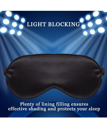 LERSVICVIL 2 Pack Satin Sleep Masks for Women Men - Black & Green | Soft Eye Mask Cover for Effective Shading & Comfortable Sleeping with Elastic Strap - Buy Online on GoSupps.com