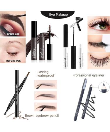 RoseFlower 12 Pcs Makeup Set with Gift Bag - Professional Cosmetic Kit with Primer, Eyeshadow Palette, Lipstick, Eyebrow Pencil, Hand Cream - Ideal for Girls Birthday & Xmas Gift - Buy Online on GoSupps.com