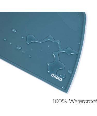 Ohmo Non-Slip Bowl Pad for Small Dogs & Cats | Waterproof Silicone Base Blue-Green 52x30cm - Best International Shipping - Buy Online on GoSupps.com