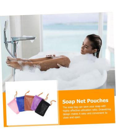 CANIGHT 5pcs Lathering Mesh Soap Foaming Bag Soap Saver Pouches Back Bath Scrubber Soap Pouch Nylon - Buy Online on GoSupps.com