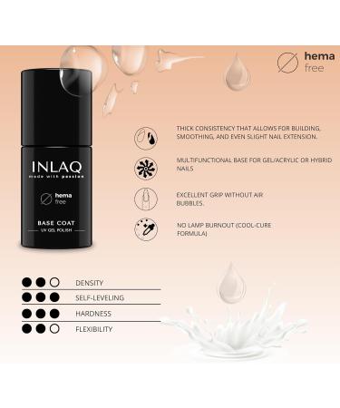 INLAQ HEMA Free Repair Top + Base Coat | Top Coat and Base Coat Set 2Pcs - Premium Top and Base for Hybrid Varnishes 2x6ml - Buy Online on GoSupps.com