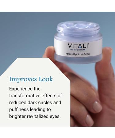 Vitali Advanced Eye & Lash Formula - Age-Defying Copper Peptide Skincare for Longer Lashes Fuller Eyebrows & Reduced Dark Circles - 2 oz - Buy Online on GoSupps.com