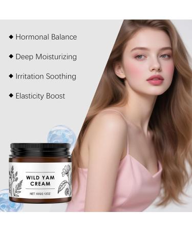 WRANBAO Wild Yam Hormone balancing cream suitable for dry skin soothing moisture lotion with Wild Yam relieves menopausal complaints moisture lotion with vitamin E and aloe vera 2 pieces - Buy Online on GoSupps.com