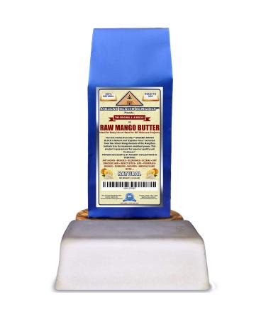 Organic Unrefined Raw Mango Butter 1 LB Block - Light Mango Aroma - Non-Greasy Base for Beauty, Skin Moisturizing - DIY Body Butters & Hand Cream - From India - Buy Online on GoSupps.com