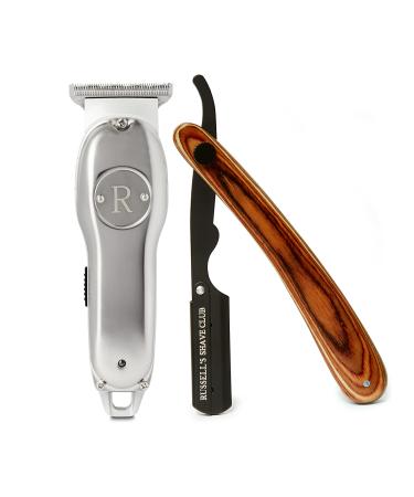 Russell's Premium Barber Shop Duo (Natural Wood Handle)