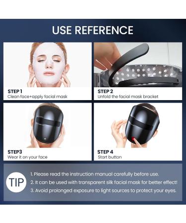 LED Face Mask Light Therapy - 7-Color Anti-Aging & Acne Reduction Mask | Wireless Portable Beauty Device for Home Skincare - Buy Online on GoSupps.com
