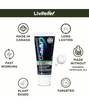 LivRelief Extra Strength Chronic Angry Pain Relief Cream - Penetrating Relief for Joint Muscle Pain & Inflammation Arthritis & Osteoarthritis Aid - Natural Plant Based Cream Made in Canada Unscented (50g) - Buy Online on GoSupps.com