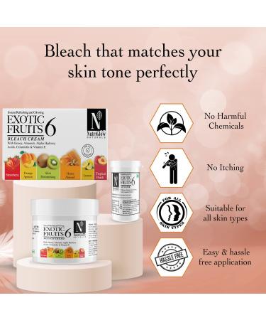 NutriGlow Exotic Fruit Bleach Cream with Honey & Almond - 43g for Men & Women | Natural Skincare  - Buy Online on GoSupps.com