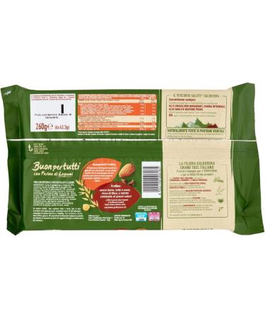  Italian Gourmet E.R. Galbusera Buonpertutti Set of 6 Biscuits with Legume Flour Dark Chocolate Chunks and Chopped Orle 260 g + Italian Gourmet Polpa 400 g - Buy Online on GoSupps.com