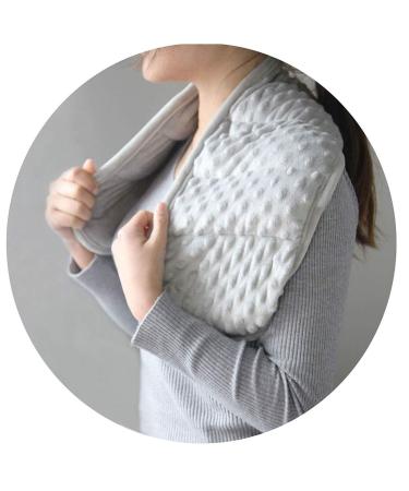 MAXTID Sensory Weighted Dual Texture Shoulder Wrap 4-Pounds for Adults 4 Pound Gray