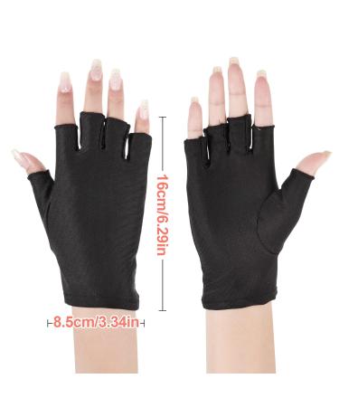 2 Pairs UV Gloves for Gel Nails UV Nail Light Lamp Manicure Dryer Professional Protection Gloves Fingerless Glove Shield Hands for Nail Art Skin Care Gel Manicure Dryer Outdoor Use for Women - Buy Online on GoSupps.com