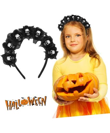 Didiseaon Halloween Headband Halloween Hairbands Halloween Favor Halloween Black Rose Headband Halloween Skull Headpiece Day of The Dead Headpiece Goth Headband Gothic Skull Headband Fabric - Buy Online on GoSupps.com