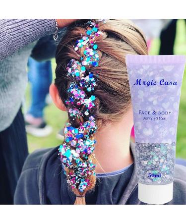  Jildouf Face glitter | Fish Scale Glitter Liquid Eyeshadow - Glitter gel for body and nails hair shimmering body gel for women - Buy Online on GoSupps.com