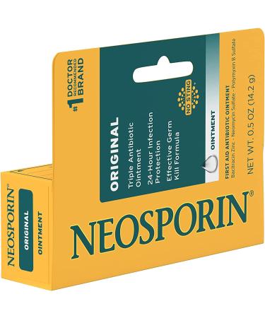 Neosporin Antibiotic Ointment with Bacitracin Zinc for Wound Care - 0.5 oz - Buy Online on GoSupps.com