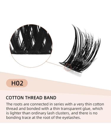 Lash Clusters DIY Eyelash Extensions 72 Pcs D Curl 8-16mm | Thin Stem Individual Cluster Lashes for Self-application | Reusable Wisps (H-02 D Curl 8-16mm) - Buy Online on GoSupps.com