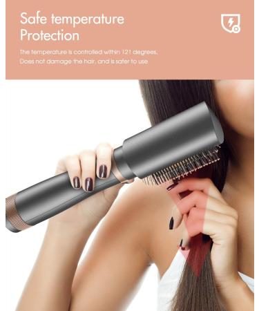 Interchangeable Hot Air Brush & Hair Dryer Brush - 3-in-1 Volumizer & Styler for Drying Combing & Straightening - Gray - Buy Online on GoSupps.com