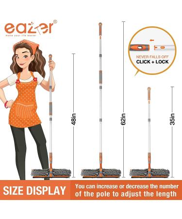 Eazer 2-in-1 Rotatable Window Squeegee Cleaner with 62'' Extension Pole - Telescopic Window Cleaning Kit for Indoor/Outdoor Glass - Buy Online on GoSupps.com