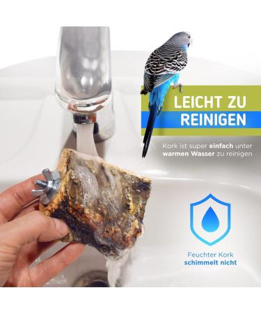 Vogelgaleria 4x Cork Picking Stones for Birds Premium Budgie Accessories | Natural Alternative to Limestone & Sepia Shell - Buy Online on GoSupps.com