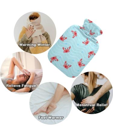 NAANLE Sea Wave Crabs Hot Water Bottle - 2L Transparent Heat Bottle for Back Pain Relief & Cold Therapy Hand & Foot Warmer - Buy Online on GoSupps.com