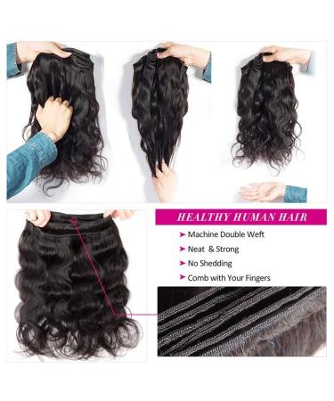 Flady Brazilian Body Wave Human Hair Bundles 14/16/18 Inch - 10A Weave Extensions in Natural Color - Buy Online on GoSupps.com