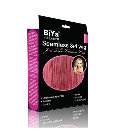BiYa Hair Elements 3/4 clip in half wig extensions length shoulder cherry red No. A39