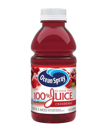Ocean Spray 100% Cranberry Juice 10oz (Pack of 6) - Pure & Refreshing Juice Blend - Buy Online on GoSupps.com