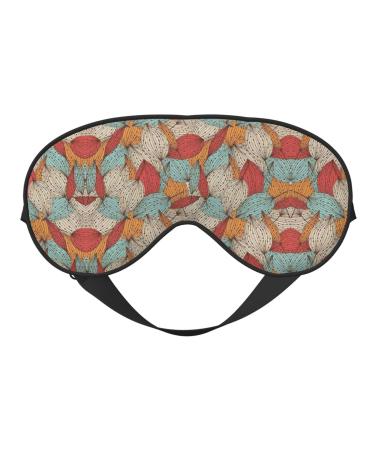 SSIMOO Leaves Print Ultra-Soft Light-Blocking Eye Mask for Optimal Comfort and Restful Sleep Black