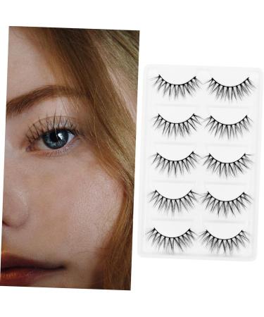 minkissy 5 Pairs False Eyelashes Eyelash Artificial Eyelashes Reusable Eyelashes Cosmetic Eyelashes Faux Dramatic Eyelashes Wispy Eyelashes Makeup Tools Artificial Fiber Fluffy 3d - Buy Online on GoSupps.com