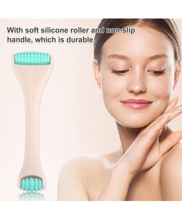 VOCOSTE Silicone Face Roller for Women | Facial Massage Tool to Relieve Stress, Remove Wrinkles & Puffiness - Green - Buy Online on GoSupps.com
