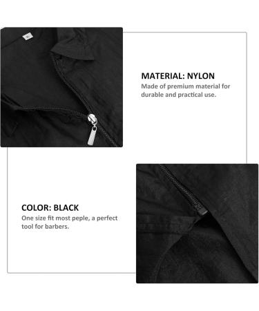 Mobestech Barber Smock - Zip Up Short Sleeve Jacket for Men & Women | Hair Stylist Cape & Apron | Beauty Salon Supply - Black XL - Buy Online on GoSupps.com