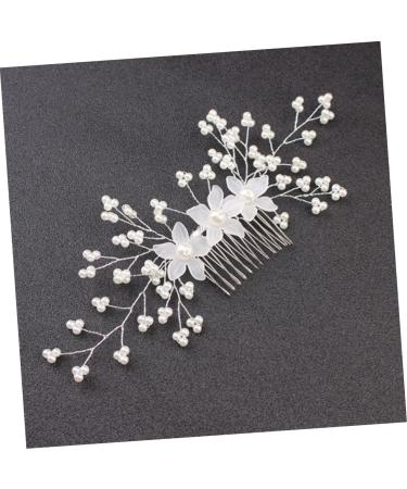 DOITOOL Side Hair Comb 1pc Bridal Headpieces for Wedding Crystal Hair Comb Hair Jewels for Women Wedding Hair Accessories Wedding Hair Comb for Bride Acrylic Hair Comb Hairpin White - Buy Online on GoSupps.com