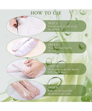 PAYFULLY callus socks 6 pairs of foot masks aloe vera foot masks moisturizing care callus socks for dry and cracked feet callus remover socks for women and men - Buy Online on GoSupps.com