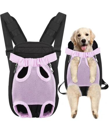 Pet Carrier Backpack Adjustable Dog Front Carriers Dog Slings for Safety Travel Easy Fit for Hiking Camping Travelling for Small Medium Large Dogs Puppies M Pink - Buy Online on GoSupps.com