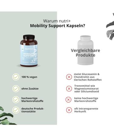 Glucosamine + Chondroitin High-Dose Vegan Mobility Support with MSM Hyaluronic Acid Zinc & Vitamin C - 120 Capsules | Raw Materials Glucosagreen & Phytroitin - Buy Online on GoSupps.com