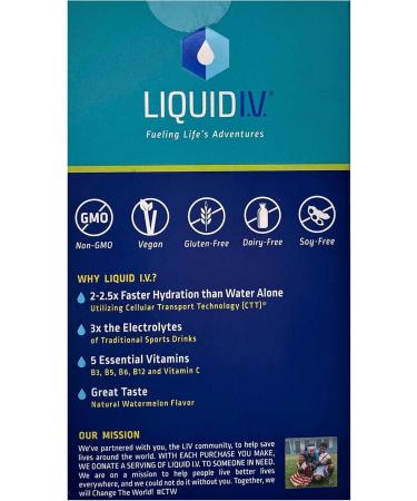 Liquid I.V. Hydration Multiplier Watermelon Electrolyte Drink Mix Powder Packet 6 Ct 96g Net Wt - Buy Online on GoSupps.com